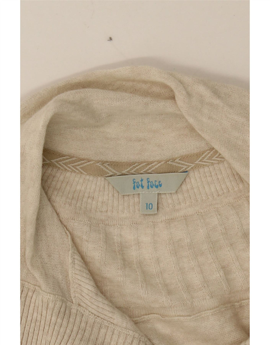 FAT FACE Womens Longline Cardigan Sweater UK 10 Small Grey Cotton Vintage Fat Face and Second-Hand Fat Face from Messina Hembry 