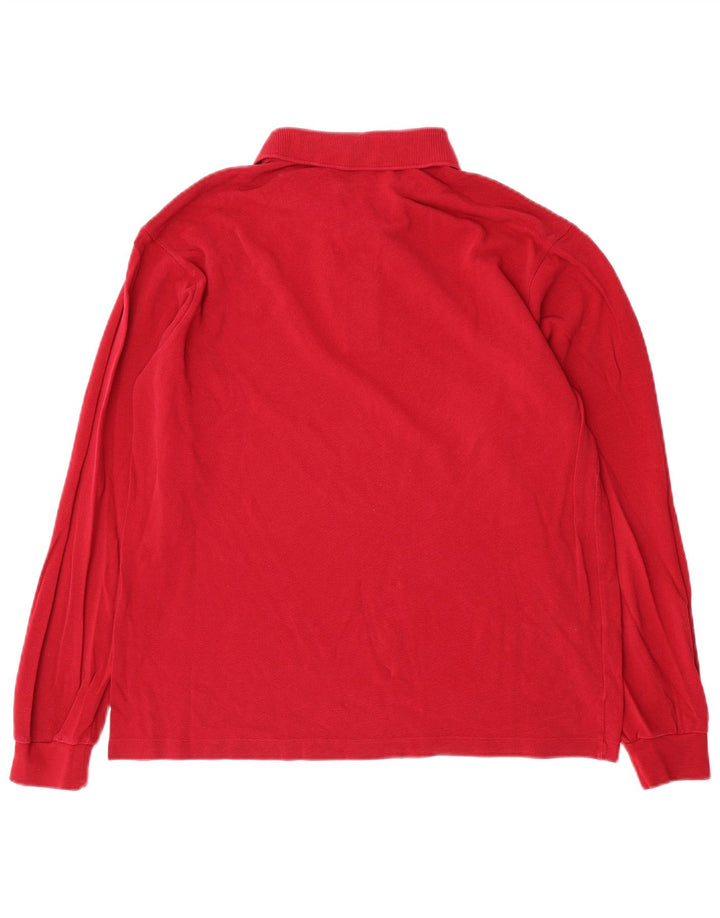 Lacoste Langærmet Polo Shirt til mænd Størrelse 4 Medium Rød Bomuld