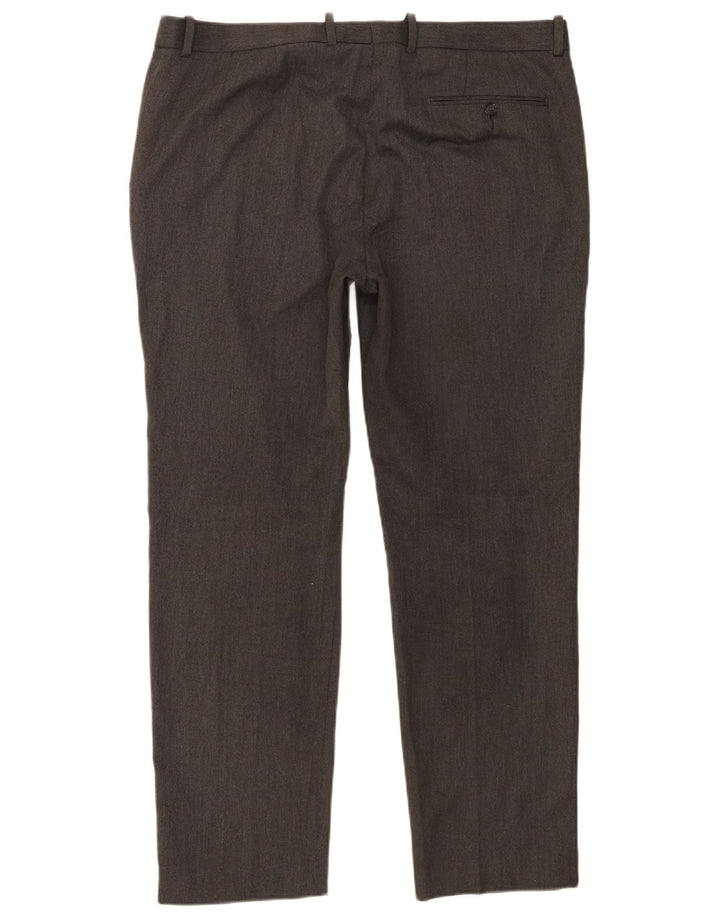 Marks & Spencer Herre Slim Fit Chino Bukser W38 L31 Grå Polyester