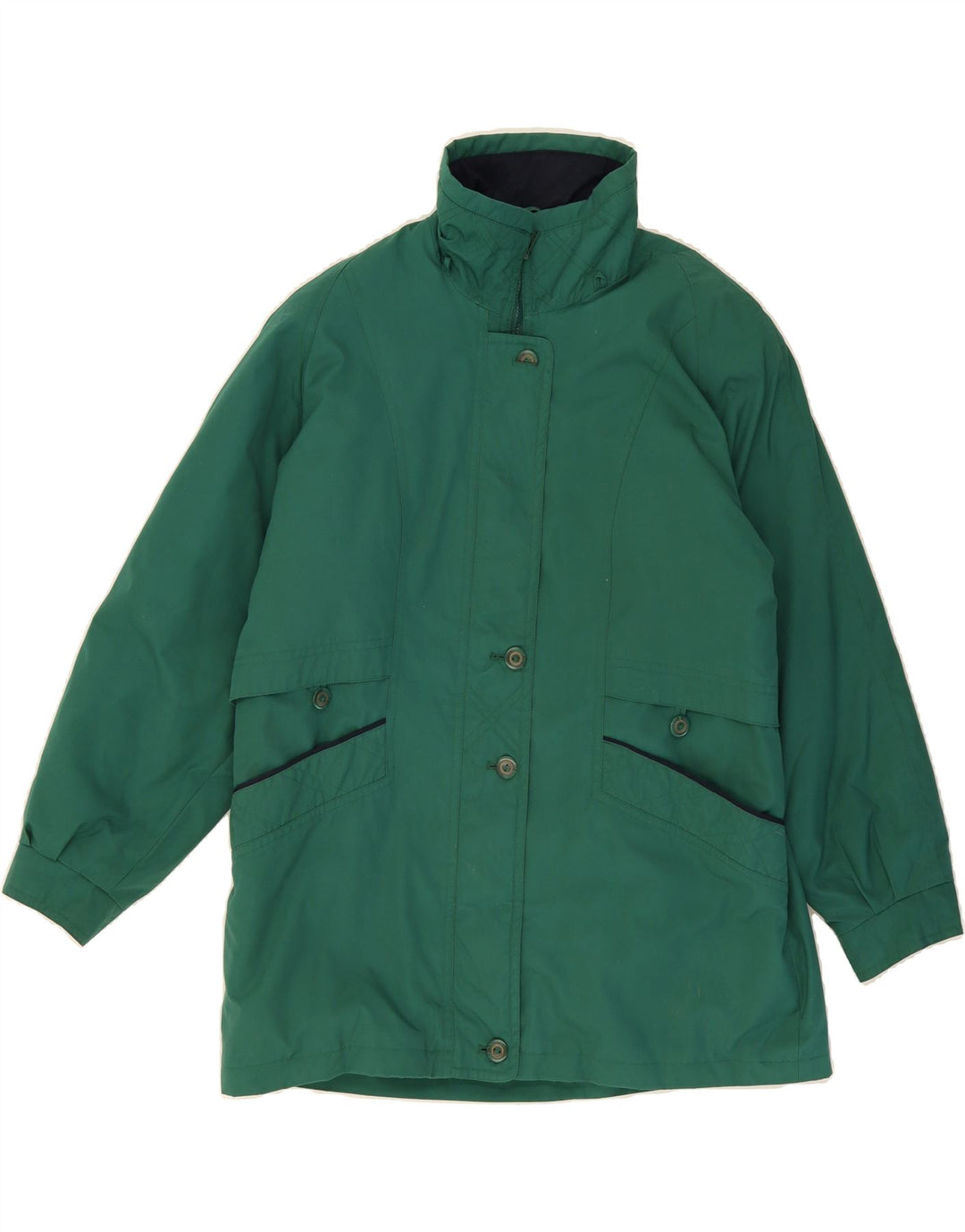 DAVID BARRY Womens Windbreaker Coat UK 18 XL Green Polyester Vintage David Barry and Second-Hand David Barry from Messina Hembry 