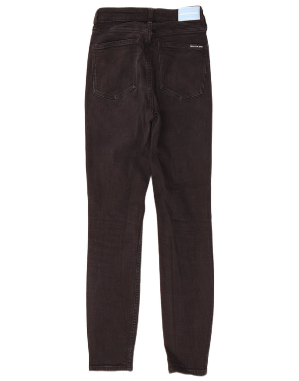 Calvin Klein Dame Skinny Jeans W26 L30 Sort Bomuld