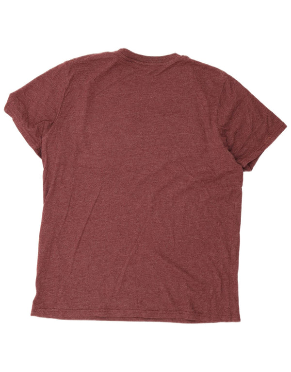 Superdry Grafisk T-shirt top til mænd 2XL Bourgogne bomuld