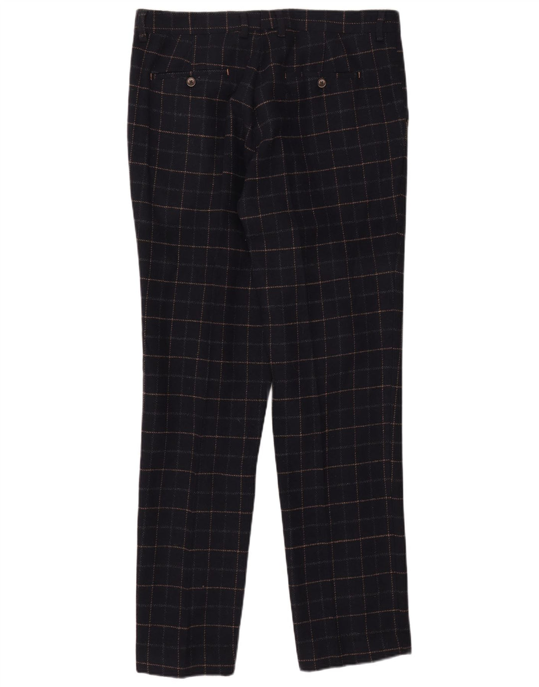 Cavani Herre 2-knap 2-delt jakkesæt UK 40 Large W38 L32 Navy Blue Check