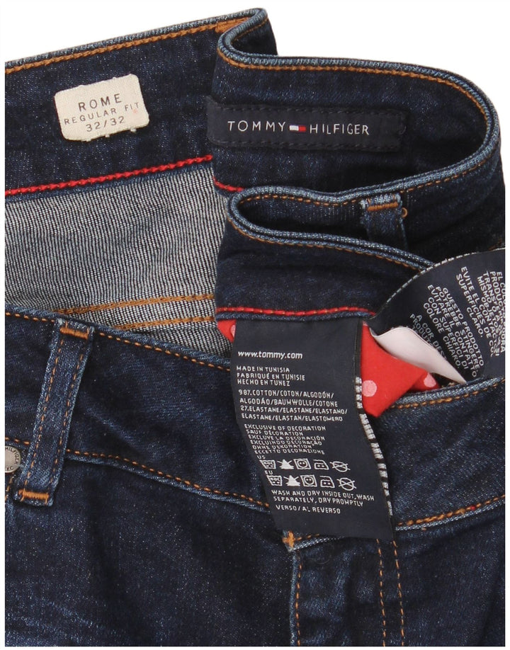 Tommy Hilfiger Dame Rome Regular Fit Bootcut Jeans W32 L32 Marineblå