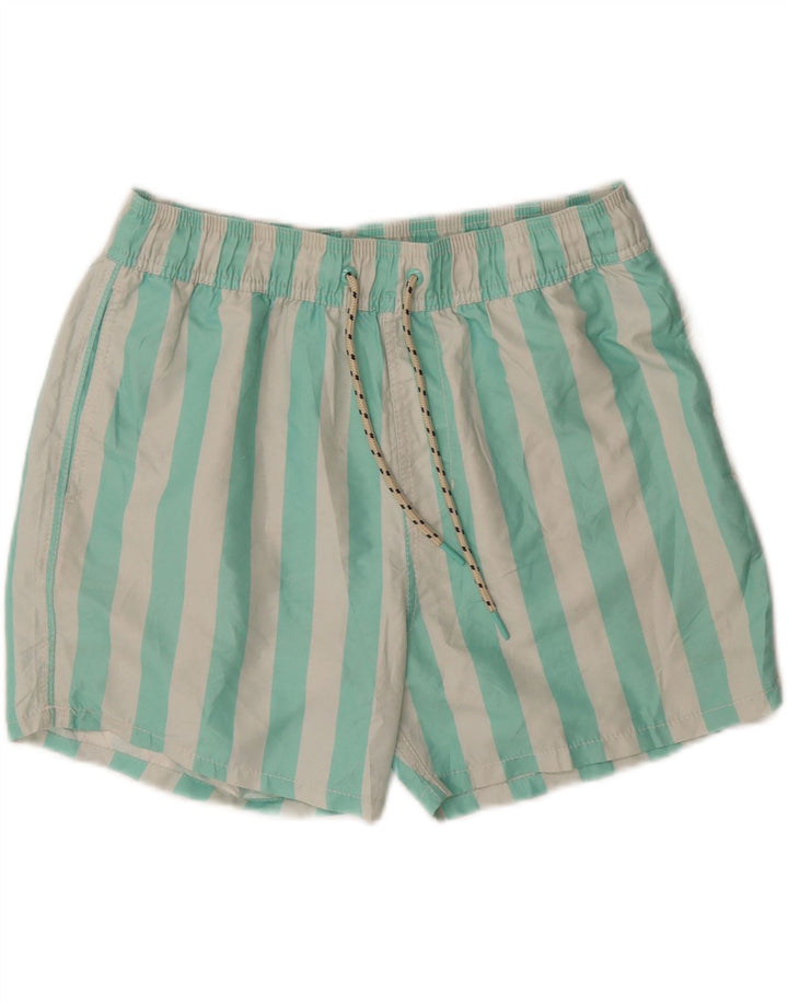 LEVI'S Mens Swimming Shorts Medium  Turquoise Striped Polyester Vintage Levi's and Second-Hand Levi's from Messina Hembry 