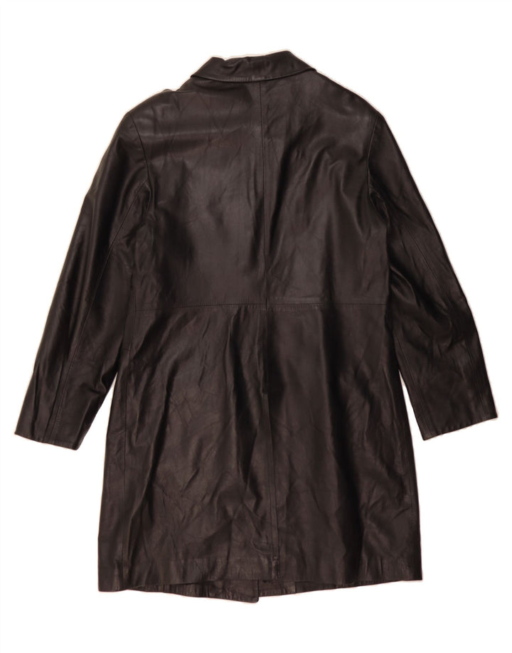 BORGO ANTICO Womens Leather Coat IT 48 XL Black Leather Vintage Borgo Antico and Second-Hand Borgo Antico from Messina Hembry 