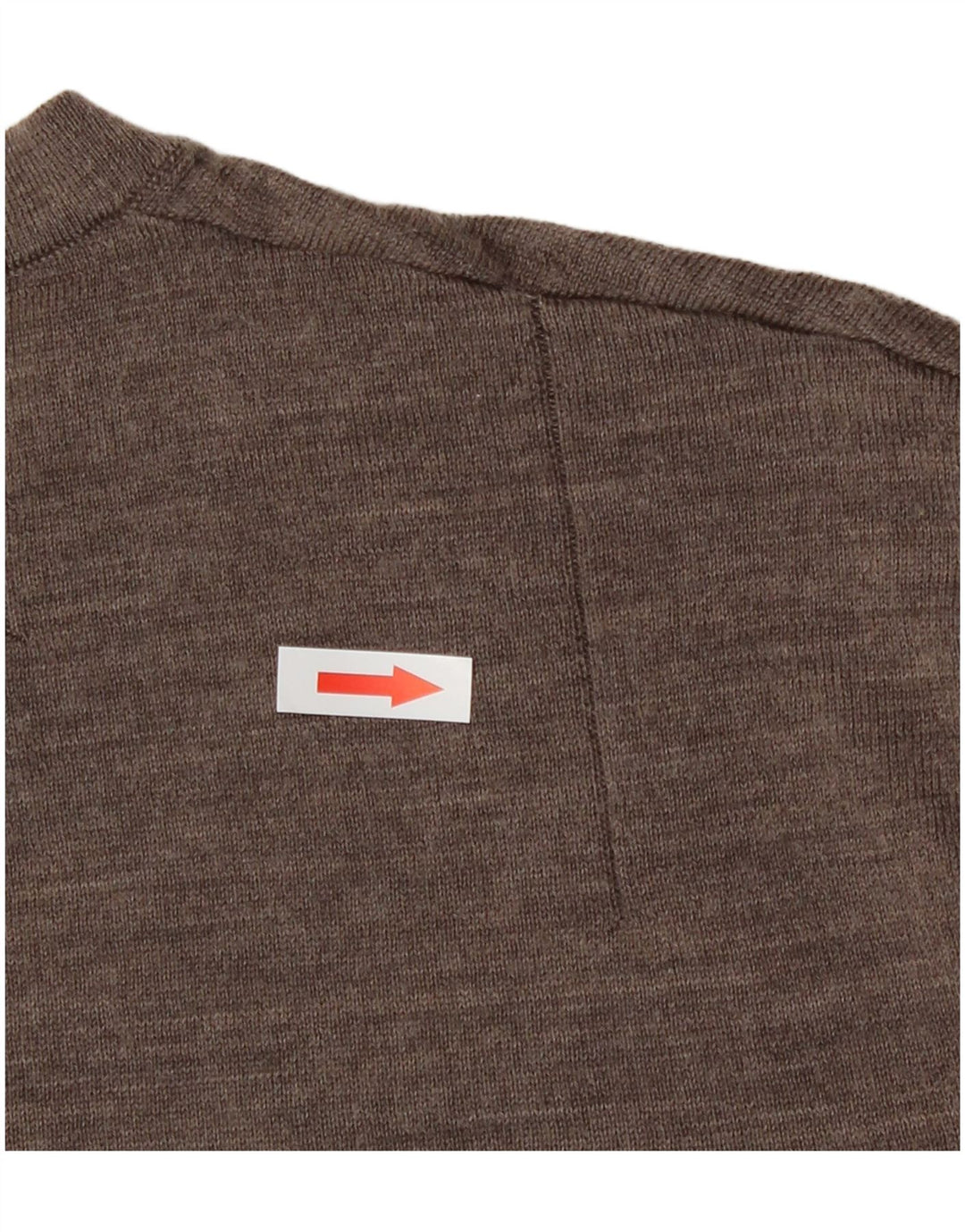 All Saints Herre Crew Neck Jumper Sweater Medium Brun Merino Uld
