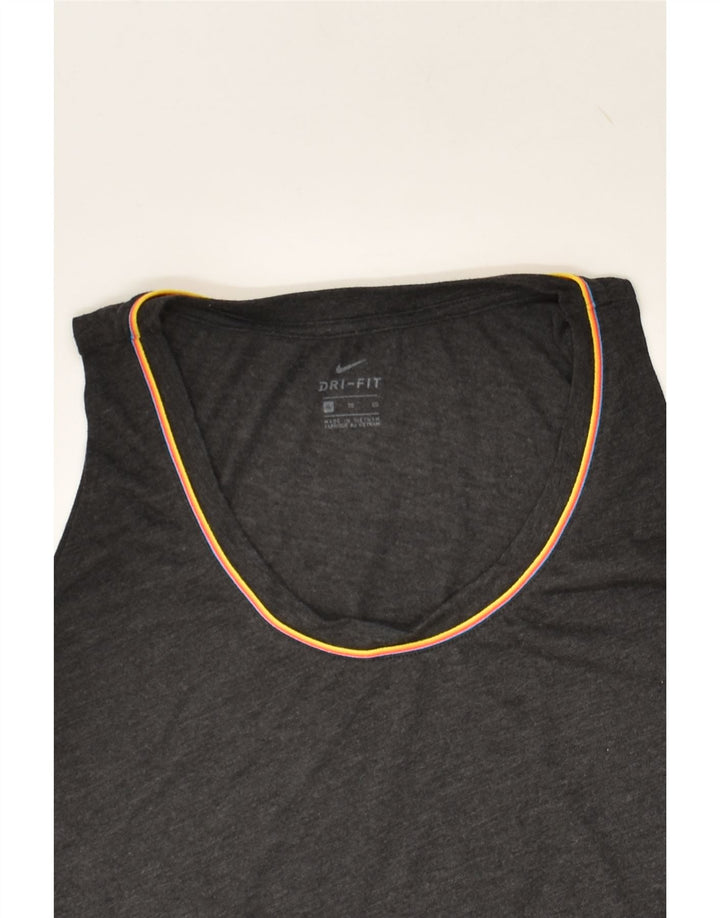 NIKE Womens Dri Fit Vest Top UK 18 XL Grey Flecked | Vintage Nike | Thrift | Second-Hand Nike | Used Clothing | Messina Hembry 