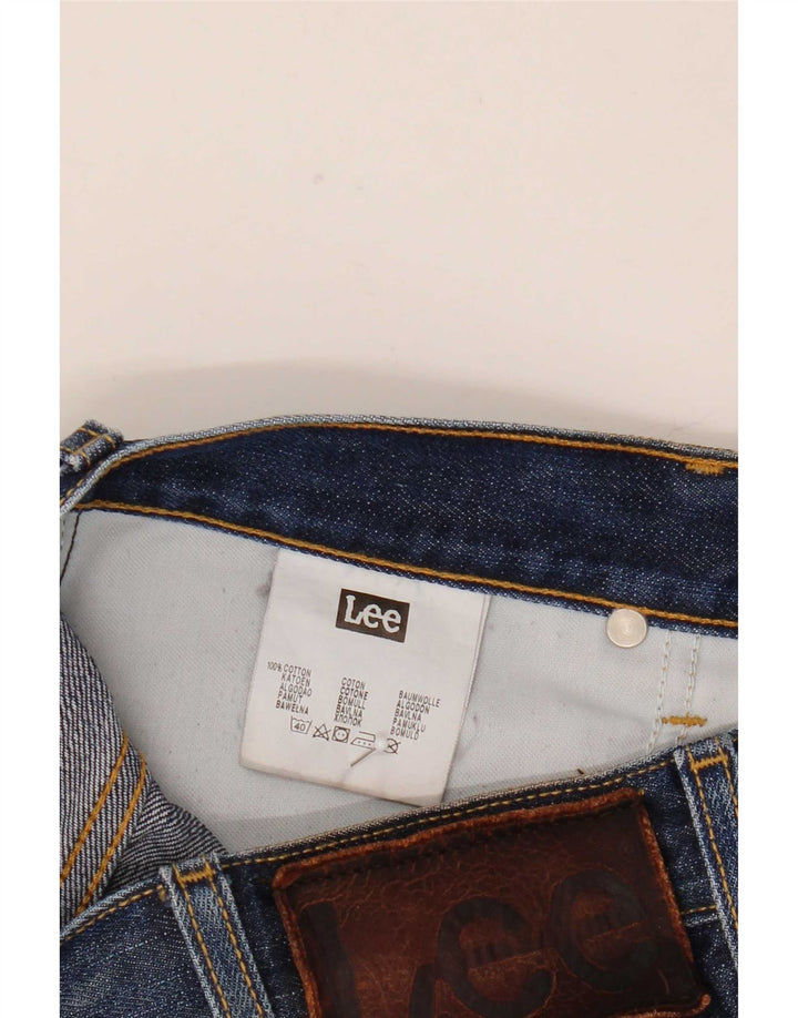 Lee Mens Zed Distressed Straight Jeans W32 L32 Blå Bomuld