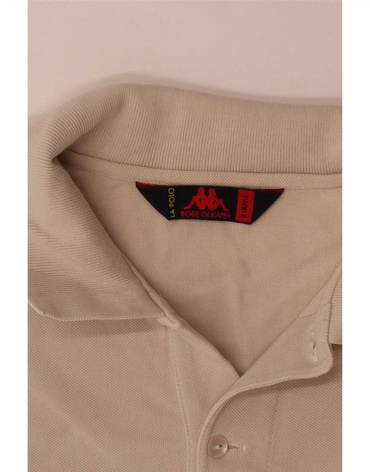 Kappa Polo Shirt til mænd XL Beige Bomuld