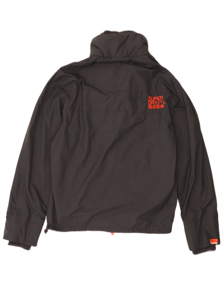 Superdry Womens The Windcheater Graphic Bomber Jacket UK 14 Medium Black