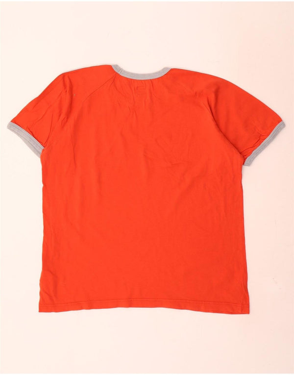 Adidas Herre grafisk T-shirt Top XL Orange Bomuld