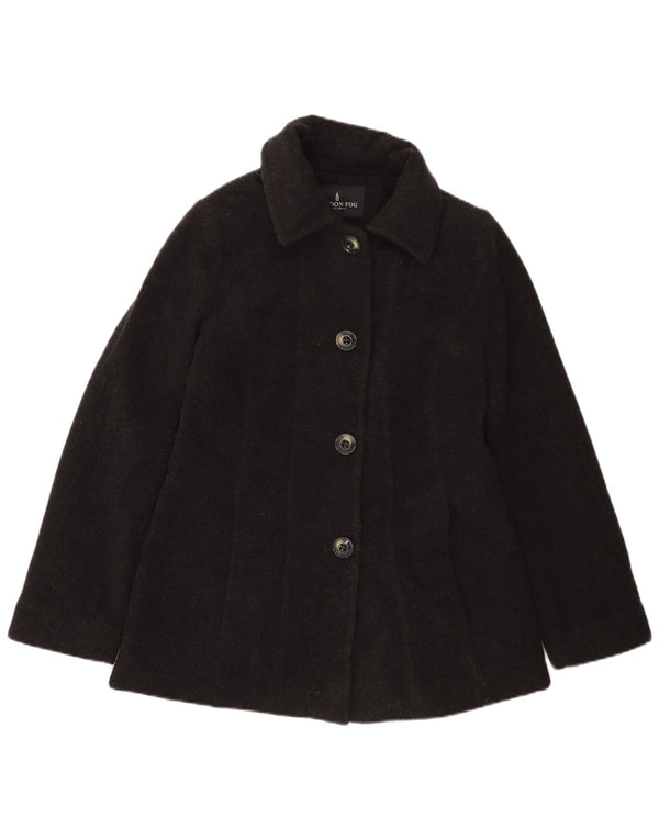 LONDON FOG Overfrakke til kvinder UK 10 Lille Grå Uld