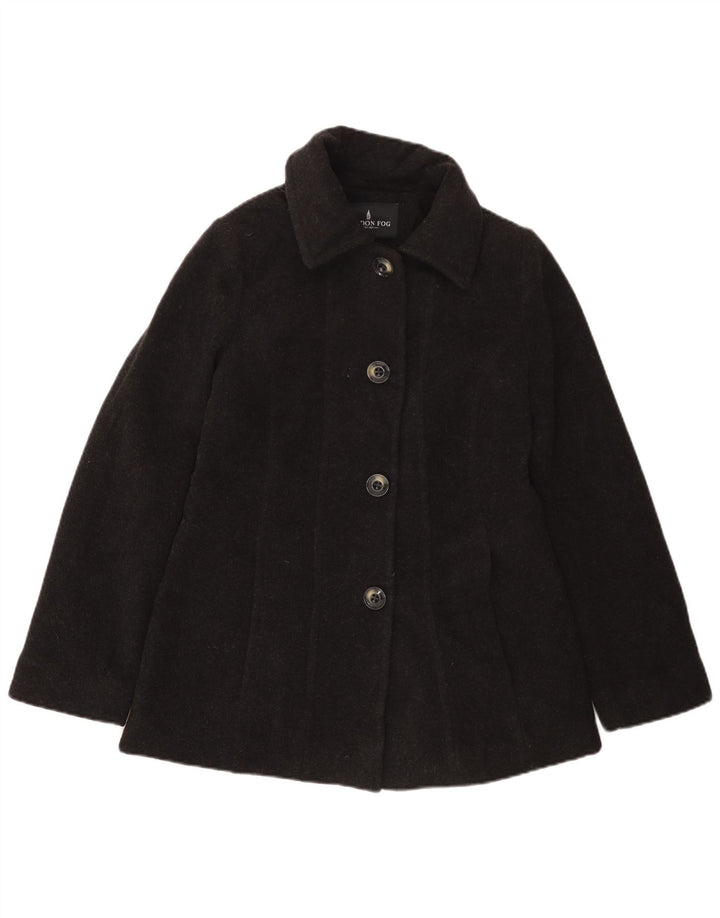 LONDON FOG Overfrakke til kvinder UK 10 Lille Grå Uld