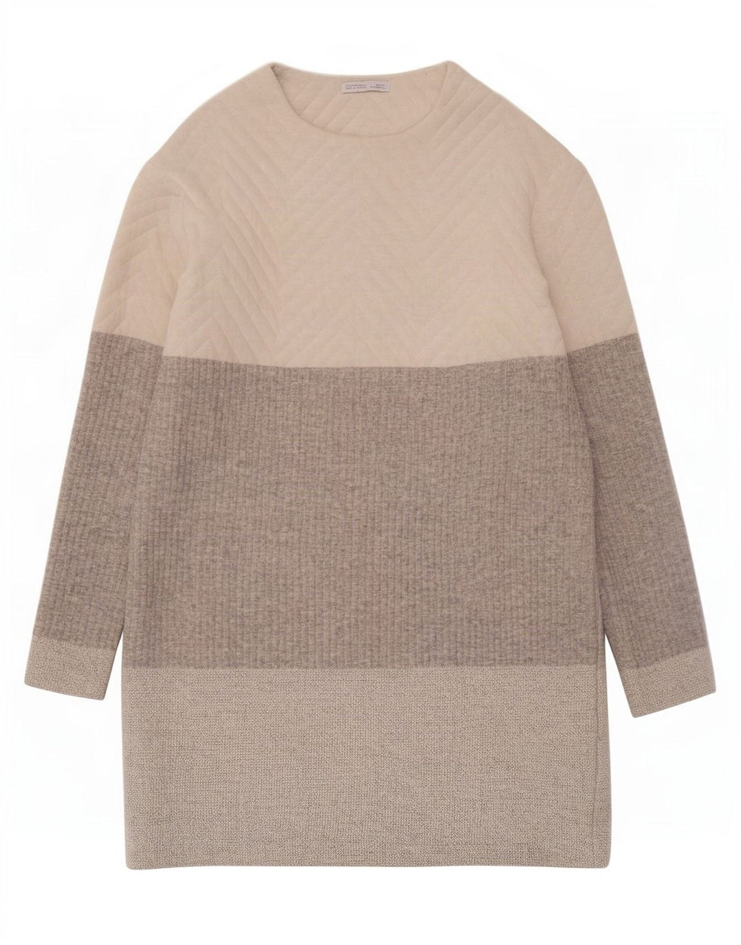 Zara Dame Jumper Dress UK 10 Small Multicolor Colourblock Polyester