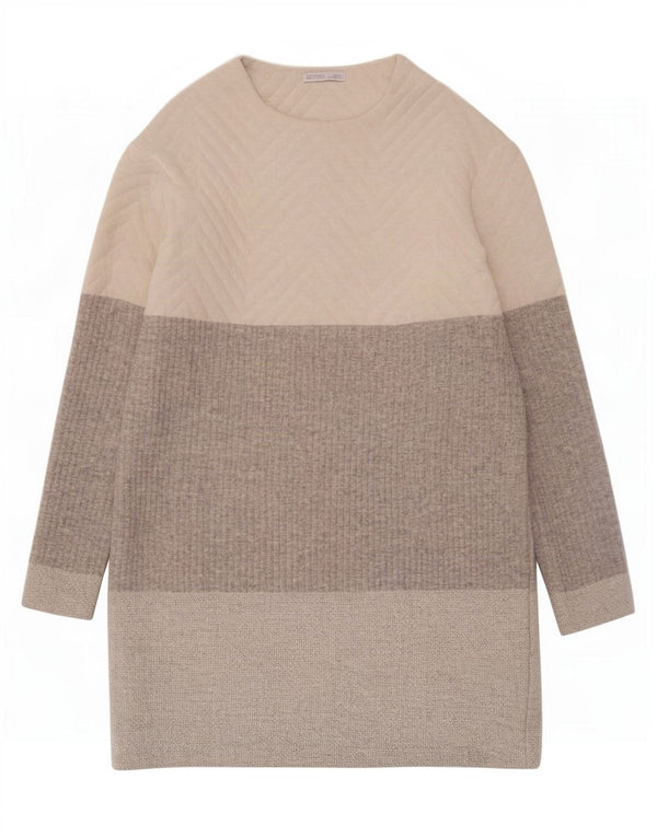 Zara Dame Jumper Dress UK 10 Small Multicolor Colourblock Polyester
