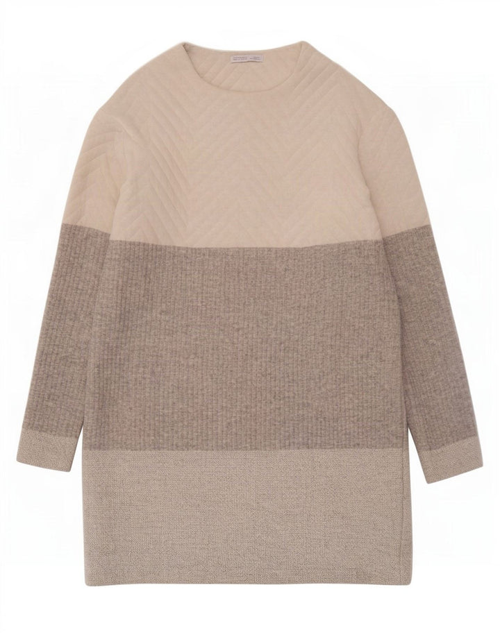 Zara Dame Jumper Dress UK 10 Small Multicolor Colourblock Polyester