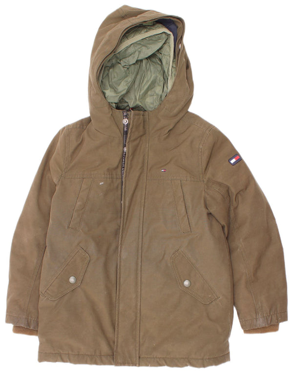 Tommy Hilfiger drenge hættejakke parka 5-6 år Khaki Polyester
