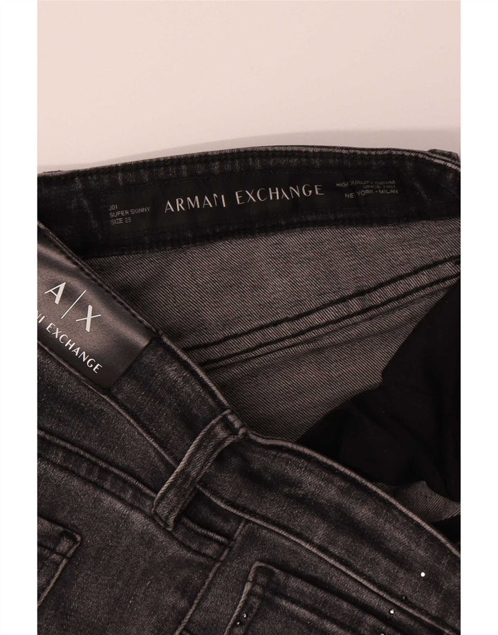 Armani Exchange Dame Super Skinny Jeans W25 L26 Grå
