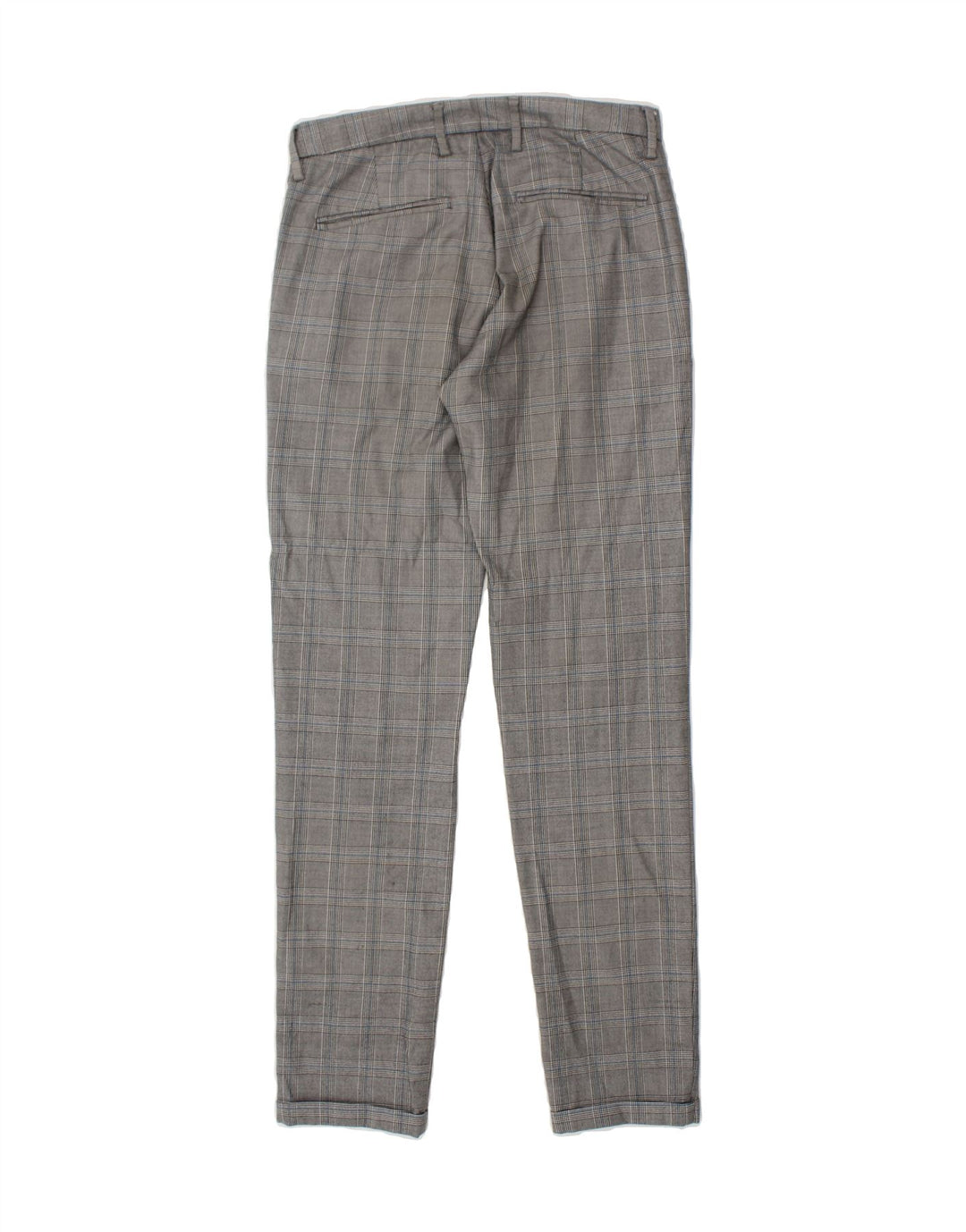 JULES Womens Slim Suit Trousers EU 36 Small W27 L30 Grey Check Polyester Vintage Jules and Second-Hand Jules from Messina Hembry 