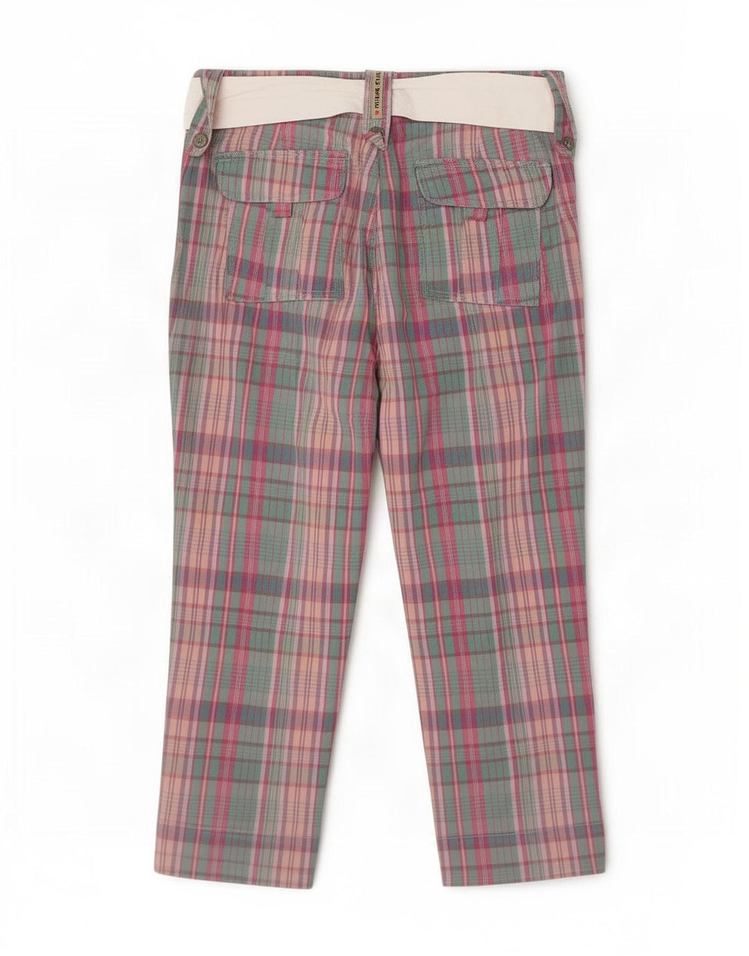 Tænk Pink Dame Capri Bukser IT 44 Medium W28 L21 Flerfarvet tern