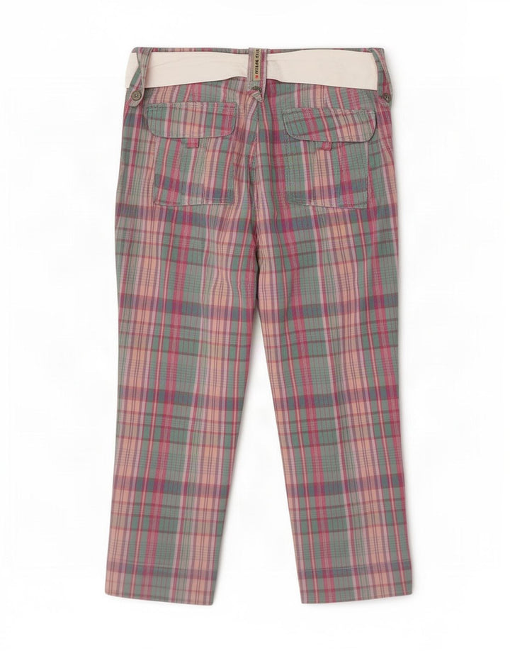 Tænk Pink Dame Capri Bukser IT 44 Medium W28 L21 Flerfarvet tern