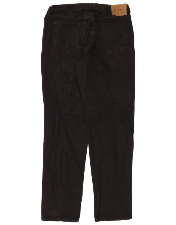 Calvin Klein Straight Jeans til mænd W38 L34 Sort bomuld