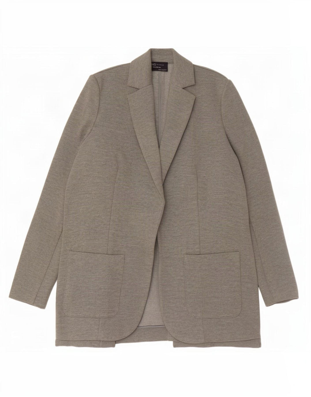 Marks & Spencer Dame afslappet pasform blazerjakke UK 6 XS Grå polyester