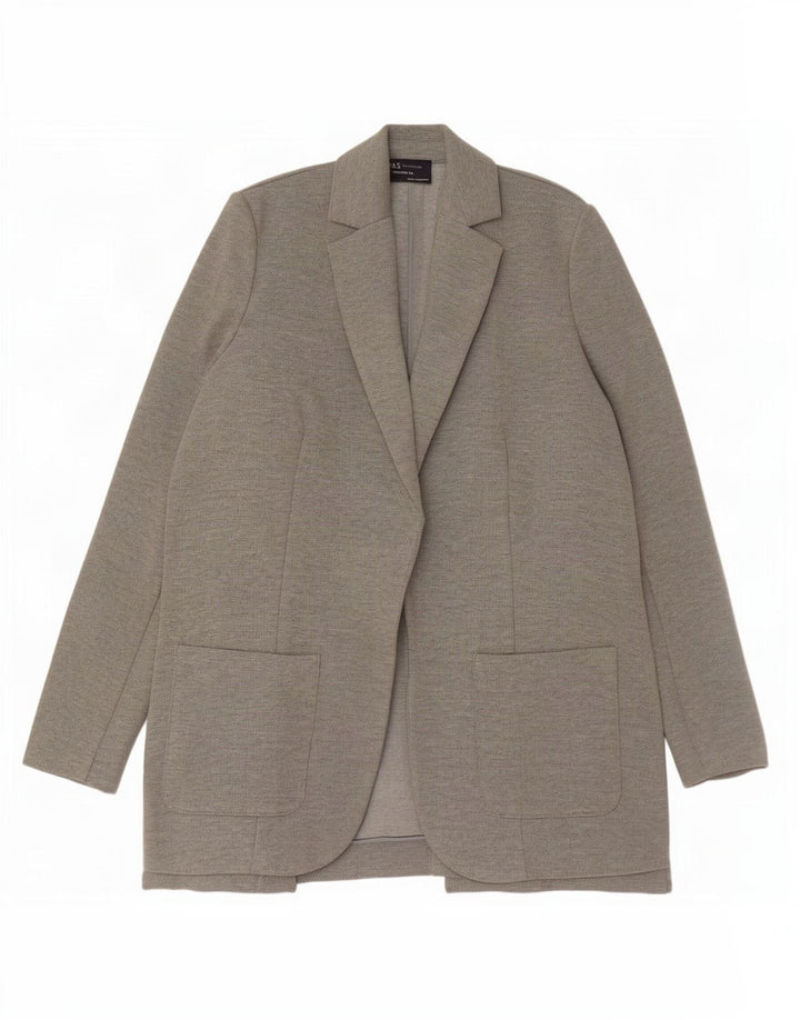 Marks & Spencer Dame afslappet pasform blazerjakke UK 6 XS Grå polyester