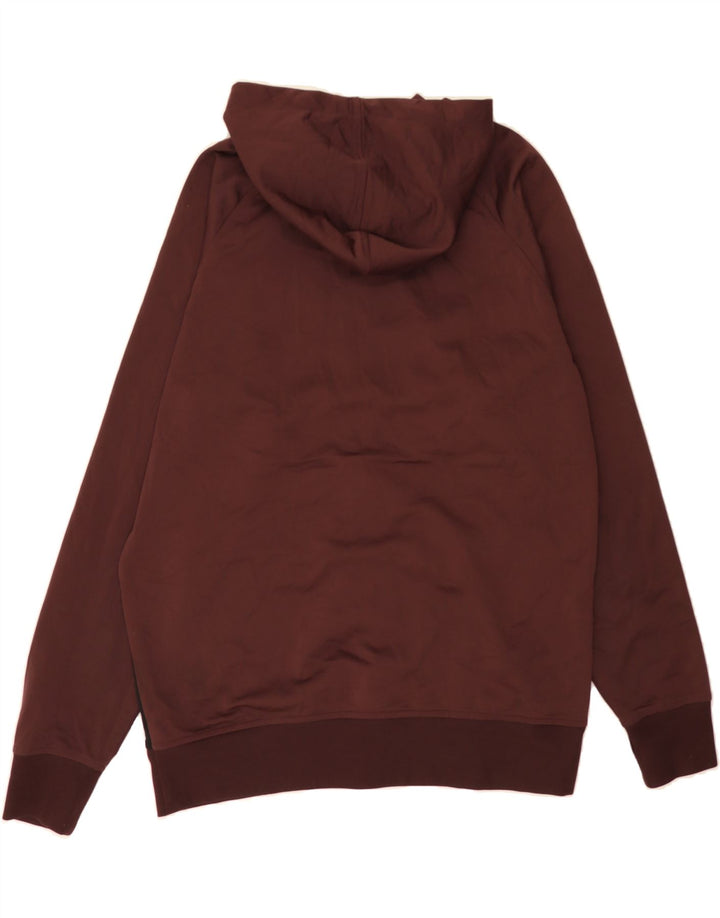 JACK & JONES Mens Zip Hoodie Sweater Large Burgundy Colourblock Polyester Vintage Jack & Jones and Second-Hand Jack & Jones from Messina Hembry 