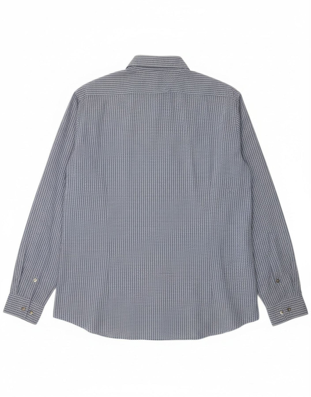 Calvin Klein Herre Slim Fit Skjorte Størrelse 43 17 XL Blå Ternet