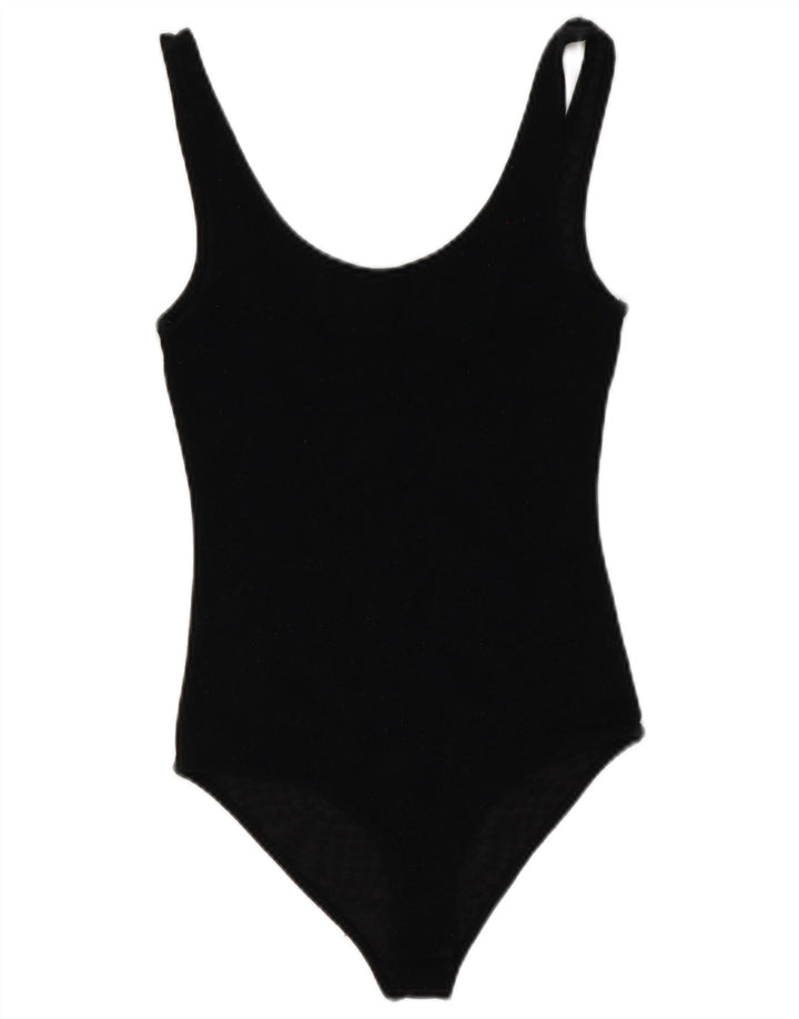 Zara Womens Bodysuit UK 10 Small Black