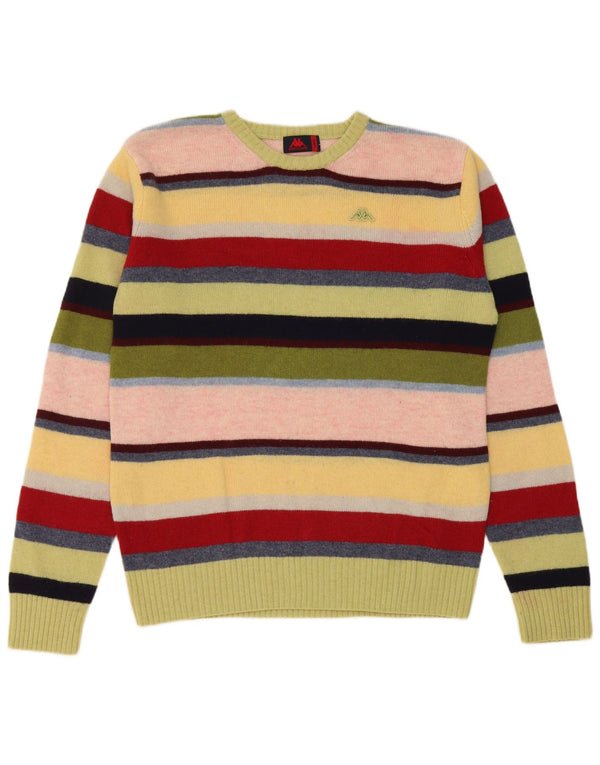 Kappa herre rund hals sweater stor flerfarvet stribet uld