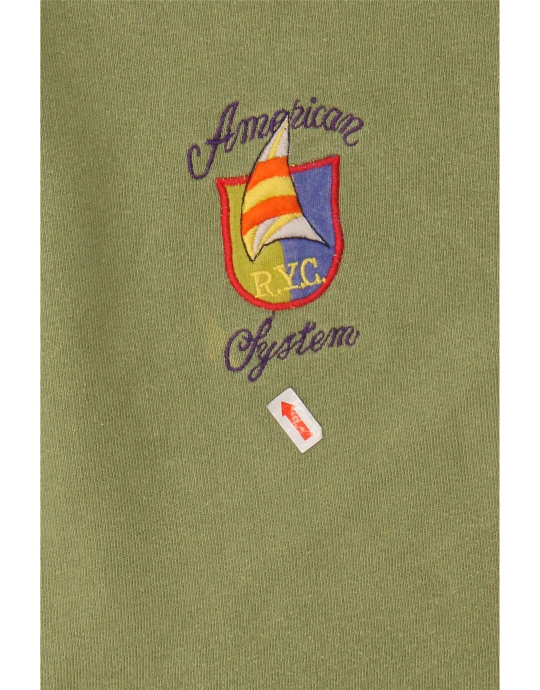 AMERICAN SYSTEM Herre Sweatshirt Jumper Small Khaki Bomuld