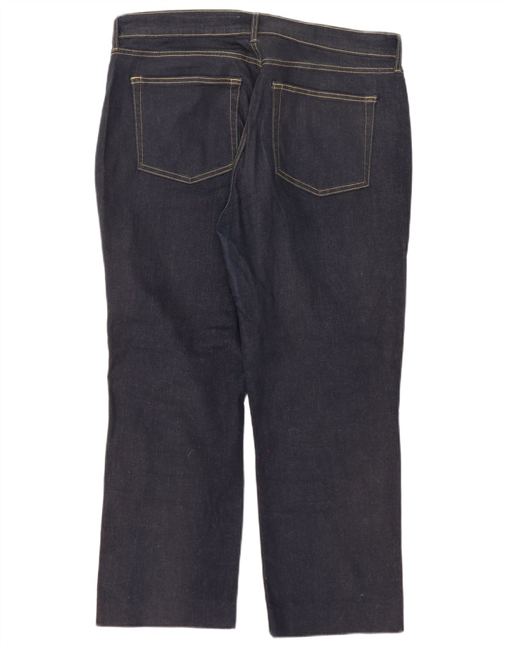 Zara Dame Straight Jeans EU 46 2XL W36 L27 Navy Blue