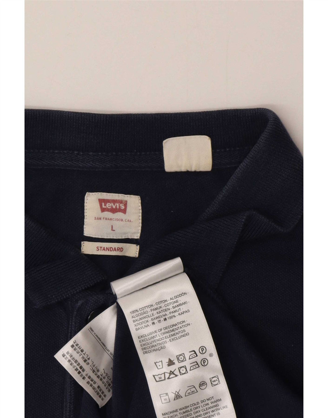 Levi's Herre Standard Fit Polo Shirt Stor Marineblå Bomuld