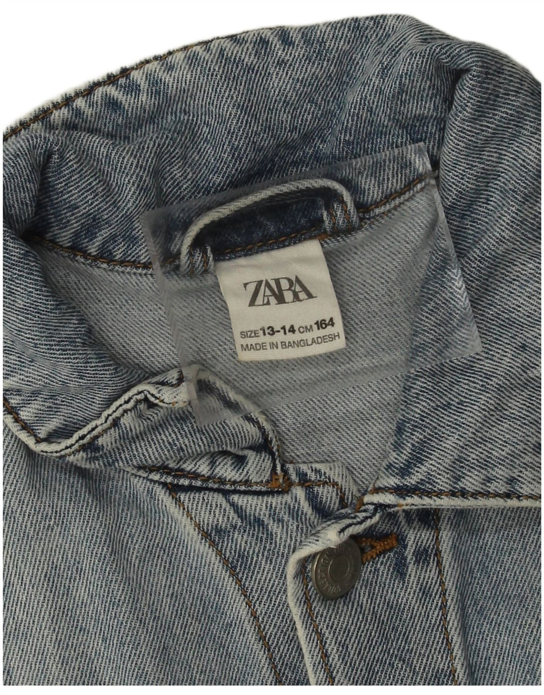 Zara piger denimjakke 13-14 år blå bomuld