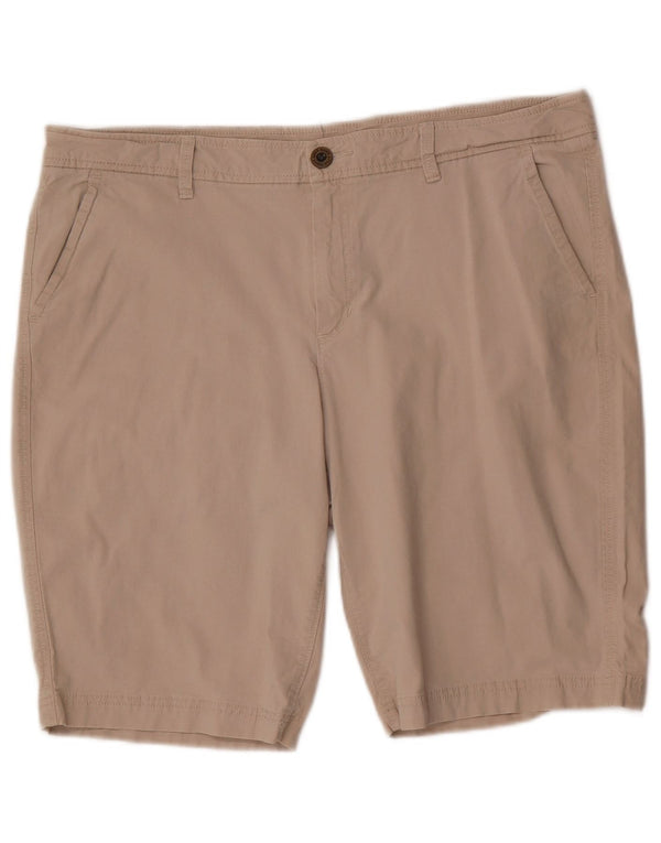 Eddie Bauer Dame Chino Shorts US 16 2XL W38 Beige Bomuld