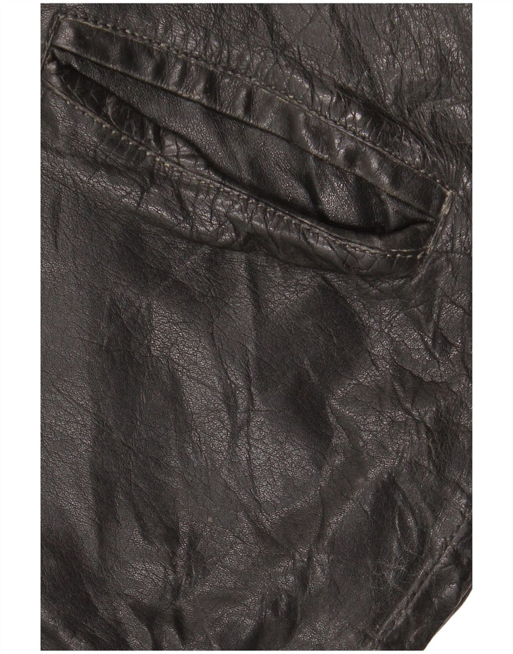 Vintage herre læderjakke UK 42 XL sort læder