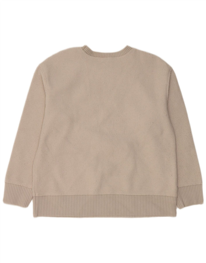 Zara Dame sweater med rund hals DK 14 Medium Off White Polyester
