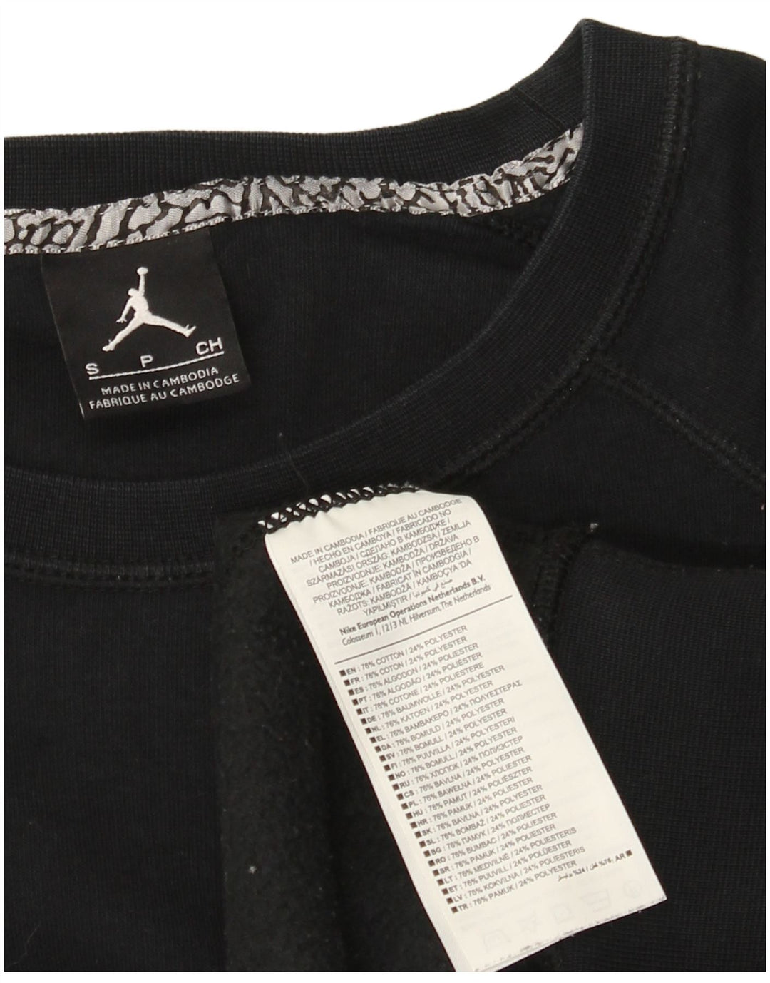 Jordan Herre grafisk sweatshirt jumper lille sort bomuld