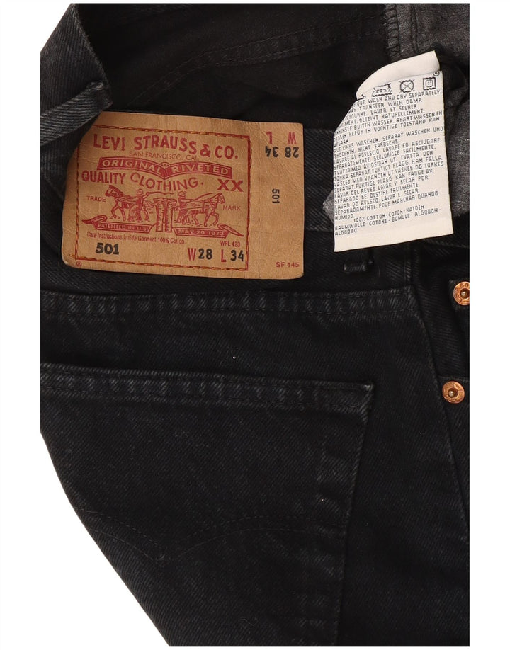 Levi's Herre 501 Straight Jeans W28 L30 Marineblå Bomuld