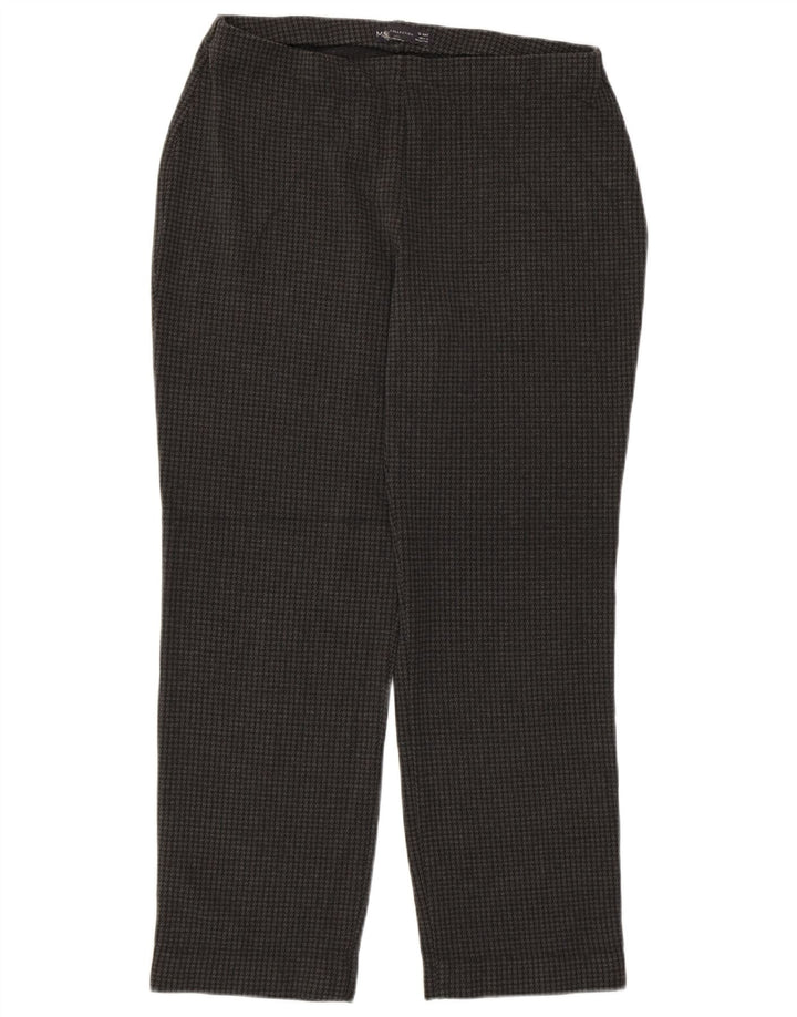 Marks & Spencer Dame Cropped Trousers UK 12 Medium W30 L26 Grå