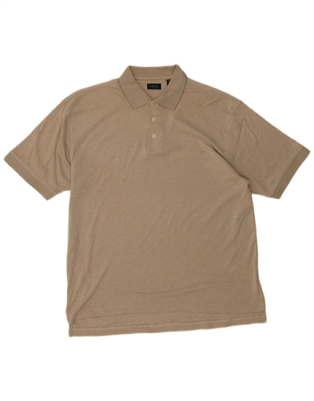 IZOD Poloskjorte til mænd Medium Beige Bomuld