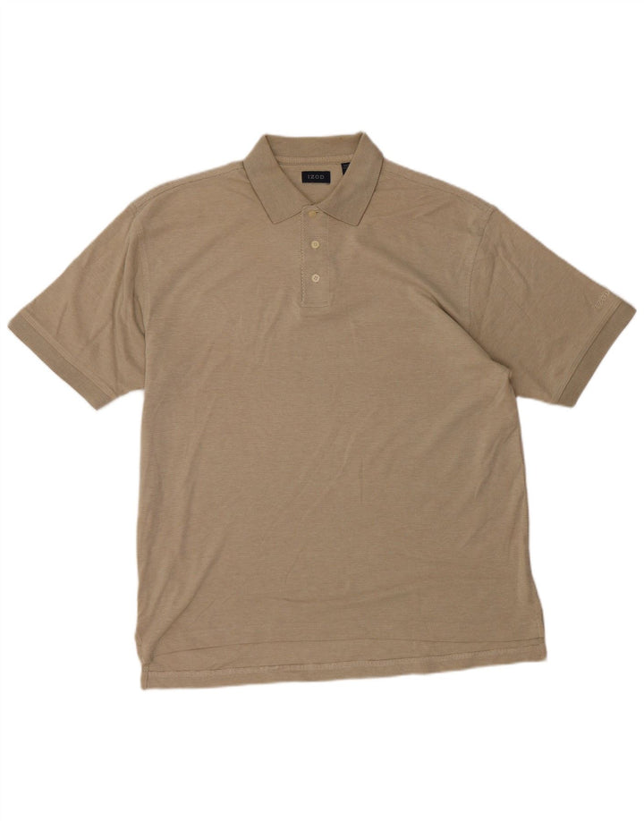 IZOD Poloskjorte til mænd Medium Beige Bomuld