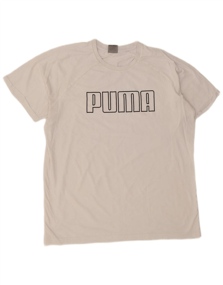 Puma Herre Grafisk T-Shirt Top Stor Hvid