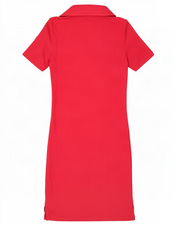 Zara Womens Polo Dress UK 8 Small Pink Bomuld