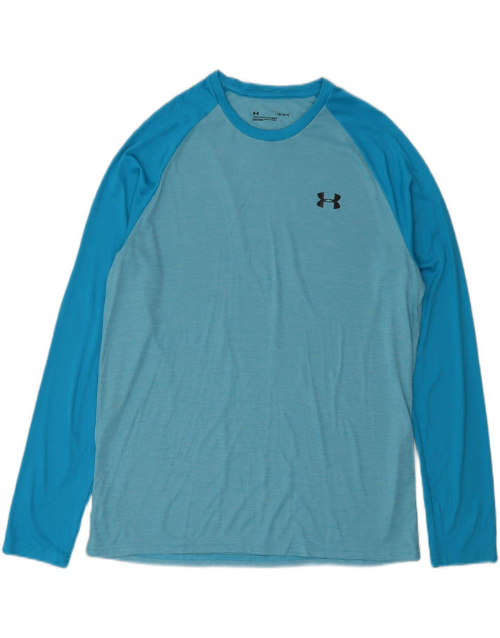UNDER ARMOUR Herre Top Langærmet Large Blue Colourblock Polyester
