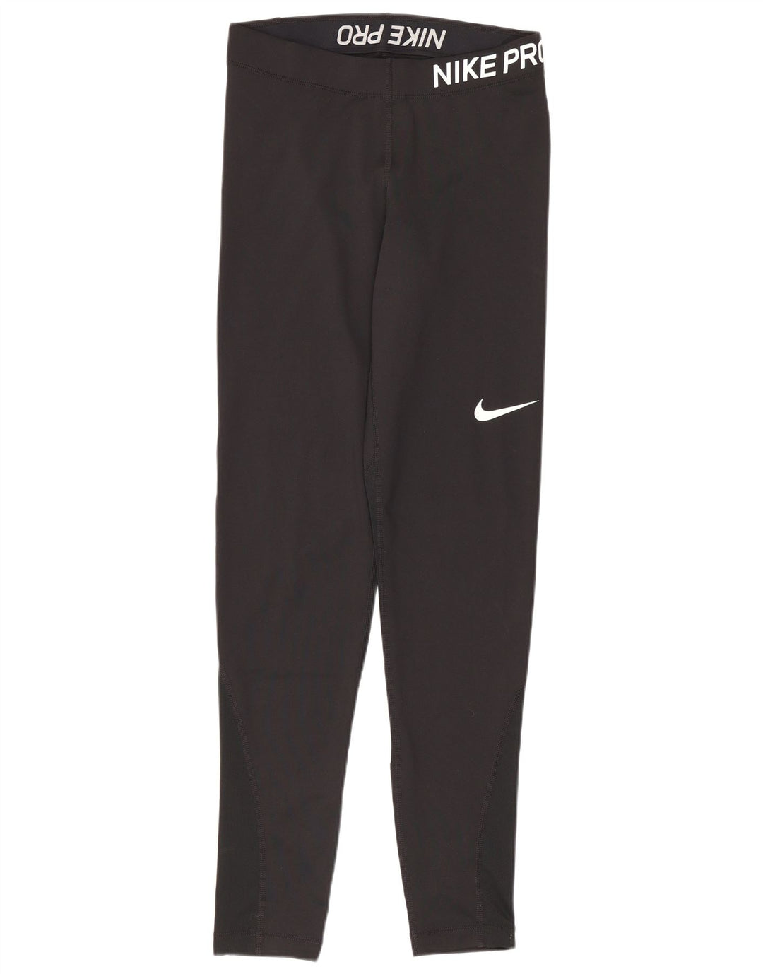 Nike Dame Dri Fit Grafiske Leggings UK 8 Small Black Polyester
