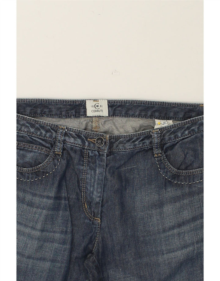 CERRUTI 1881 Womens Denim Bermuda Shorts IT 44 Medium W30 Blue Cotton | Vintage Cerruti 1881 | Thrift | Second-Hand Cerruti 1881 | Used Clothing | Messina Hembry 